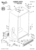 CABINET, LITERATURE Diagram and Parts List for 6ED0GTKXKQ01  Whirlpool Refrigerator