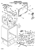LINER PARTS Diagram and Parts List for GR2FHMXPQ03  Whirlpool Refrigerator