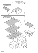 SHELF, OPTIONAL Diagram and Parts List for ET18BKXJN00  Whirlpool Refrigerator