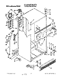 CABINET Diagram and Parts List for KTRC18KXAL00  KitchenAid Refrigerator
