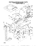 CONTROLS AND REAR PANEL Diagram and Parts List for LCR7244DQ2  Whirlpool Washer