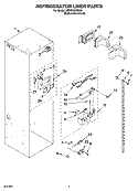 REFRIGERATOR LINER PARTS Diagram and Parts List for KSSO42FMX02  KitchenAid Refrigerator