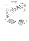 Part Location Diagram of 9750823 Whirlpool Oven Rack