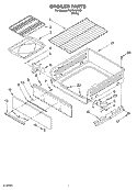 BROILER Diagram and Parts List for TGP310KW0  Estate Range
