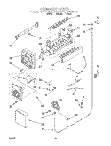 ICE MAKER Diagram and Parts List for GD25BFCHT00  Whirlpool Refrigerator