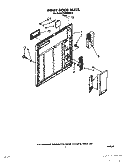 INNER DOOR Diagram and Parts List for DU9200XX0  Whirlpool Dishwasher