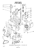 DRIVE Diagram and Parts List for LA6380XPW0  Whirlpool Washer