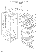 Part Location Diagram of WP1116742 Whirlpool Refrigerator Crisper Cover