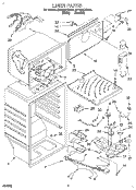 LINER Diagram and Parts List for ET18GKXDW01  Whirlpool Refrigerator