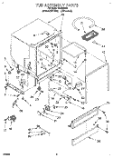 TUB ASSEMBLY Diagram and Parts List for WU3006Y0  Roper Dishwasher