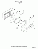 DOOR PARTS Diagram and Parts List for ISG650WS01  Whirlpool Range