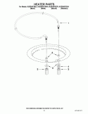 HEATER PARTS Diagram and Parts List for KUDE40FXWH4  KitchenAid Dishwasher