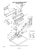 TOP AND CONSOLE , LITERATURE AND OPTIONAL Diagram and Parts List for LG5801XMW1  Whirlpool Dryer