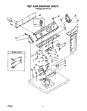 TOP AND CONSOLE, LIT/OPTIONAL Diagram and Parts List for LG9101XTW1  Whirlpool Dryer