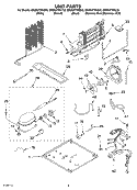 UNIT Diagram and Parts List for GR2SHTXKL02  Whirlpool Refrigerator