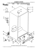 CABINET PARTS Diagram and Parts List for 3WSC20N4XB00  Whirlpool Refrigerator