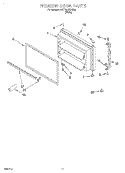 FREEZER DOOR, LIT/OPTIONAL Diagram and Parts List for 3VET20DKFW00  Whirlpool Refrigerator