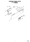 CONTROL PANEL PARTS Diagram and Parts List for KUDS02FSPA1  KitchenAid Dishwasher