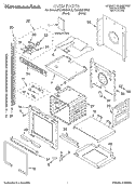 OVEN, LITERATURE Diagram and Parts List for KEBI206DBL9  KitchenAid Wall Oven