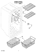 Part Location Diagram of W10179590 Whirlpool Stop, Basket