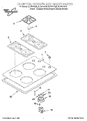 SECTION Diagram and Parts List for GLT3014GZ0  Whirlpool Cooktop