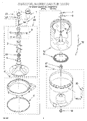 AGITATOR, BASKET AND TUB Diagram and Parts List for LSQ8243HZ0  Whirlpool Washer