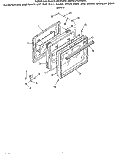 GLASS UPPER OVEN AND LOWER BROILER Diagram and Parts List for B6757B0  Roper Range