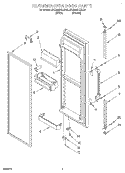 REFRIGERATOR DOOR Diagram and Parts List for 3VED23DQEN00  Whirlpool Refrigerator