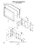 DOOR AND LATCH Diagram and Parts List for RM988PXLW2  Whirlpool Microwave Oven Combo
