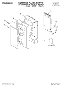 CONTROL PANEL, LITERATURE Diagram and Parts List for TMH14XLB0  Estate Microwave