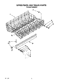 UPPER RACK AND TRACK Diagram and Parts List for KUDD230Y0  KitchenAid Dishwasher