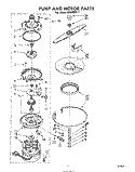 PUMP AND MOTOR Diagram and Parts List for SHU40011  Whirlpool Dishwasher