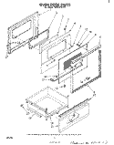 OVEN DOOR Diagram and Parts List for RE953PXKT1  Whirlpool Range