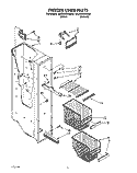FREEZER LINER Diagram and Parts List for 8ED22DQXAN00  Whirlpool Refrigerator