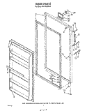 DOOR , LIT/OPTIONAL Diagram and Parts List for EV190NXRW0  Whirlpool Freezer