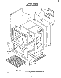 OVEN , LITERATURE Diagram and Parts List for SF3100SPW0  Whirlpool Range