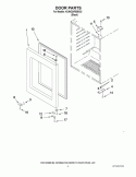DOOR PARTS Diagram and Parts List for KUWO24RSBX02  KitchenAid Wine and Beverage Cooler