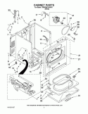 CABINET PARTS Diagram and Parts List for 7MWG66725WW1  Whirlpool Dryer