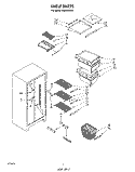 SHELF Diagram and Parts List for GSIW36WH1  Roper Refrigerator