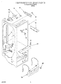 REFRIGERATOR LINER Diagram and Parts List for 3XART722F00  Whirlpool Refrigerator