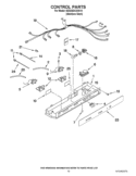 CONTROL PARTS Diagram and Parts List for 6GD25DCXHS14  Whirlpool Refrigerator
