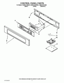 CONTROL PANEL PARTS Diagram and Parts List for KEBK101SBL04  KitchenAid Wall Oven