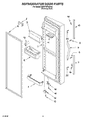 REFRIGERATOR DOOR PARTS Diagram and Parts List for BRS70ZRANA01  Whirlpool Refrigerator