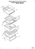 REFRIGERATOR SHELF Diagram and Parts List for TS22AWXBN00  Whirlpool Refrigerator