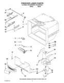 FREEZER LINER PARTS Diagram and Parts List for KFCS22EVBL4  KitchenAid Refrigerator
