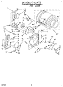 BULKHEAD Diagram and Parts List for RGX5636AL1  Roper Dryer