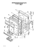 REFRIGERATOR DOOR Diagram and Parts List for 8ET18RKXYN01  Whirlpool Refrigerator