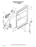 INNER DOOR PARTS Diagram and Parts List for KUDE60SXSS3  KitchenAid Dishwasher