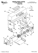 VENTILATION PARTS Diagram and Parts List for GZ7736XGS1  Whirlpool Range Hood