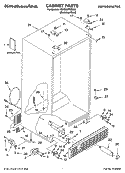 CABINET PARTS Diagram and Parts List for KSRB22FNSS00  KitchenAid Refrigerator